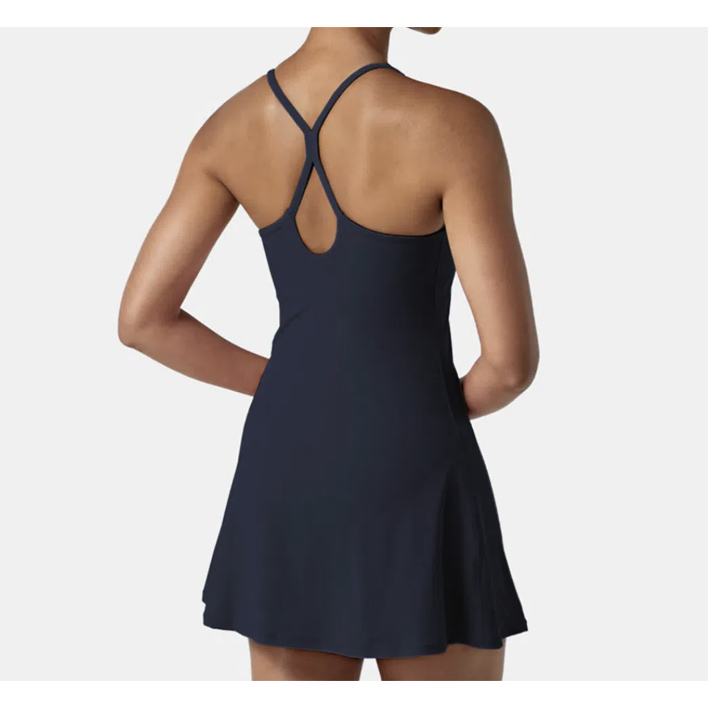 HALARA Navy Blue Strappy Mini Dress
